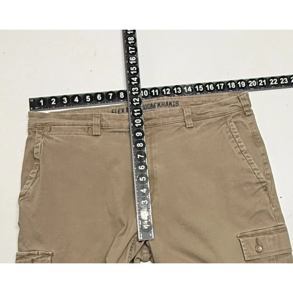 Duluth Pants Mens 38X30 Tan Cargo Canvas‎ Flex Ballroom Khakis Stretch Workwear